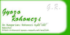 gyozo rohonczi business card